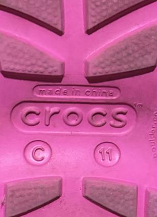 Гумові чоботи для дітей crocs рожеві 4
