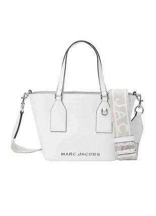 Сумка крос-боді жіноча marc jacobs trademarc 2.0 small tote bag 'cotton' (4f5htt001h02-137)