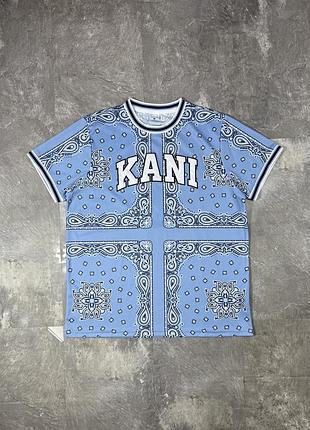 Футболка karl kani paisley bandana блакитна карл кані l xl чоловіча