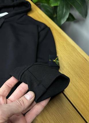 Чоловіче худі stone island чорне 2