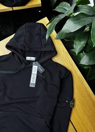 Чоловіче худі stone island чорне