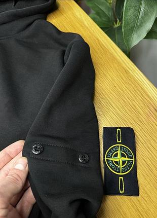 Чоловіче худі stone island чорне 4