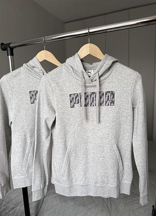 Худі унісекс puma утеплене сіре