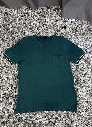 Футболка чоловіча fred perry темно-зелена