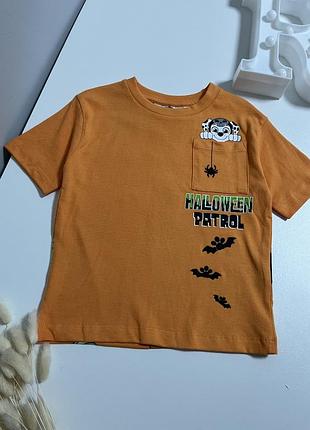 Футболка для хлопчика щенячий патруль halloween patrol помаранчева хелловін