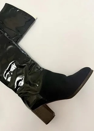 Сапоги натуральный лак / кожа 5
