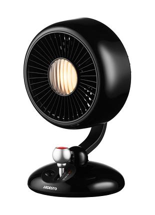 Вентилятор ardesto aviafan ft-f3600bl настольный, 12см, аккумулятор, подсветка, usb-a type-c, черный