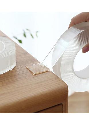 Нанолента - двухсторонний скотч «magic tape» многоразовая 5 м 1 мм товщина