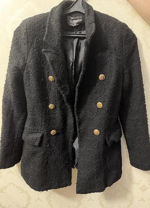 Піджак жіночий твідовий чорний