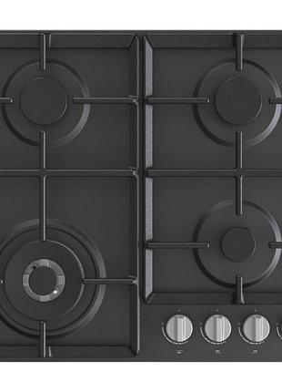 Варочная поверхность gorenje газовая, 60см, чугун, черный