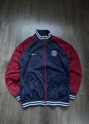 Олімпійка чоловіча nike psg синя з бордовим, розмір s-m