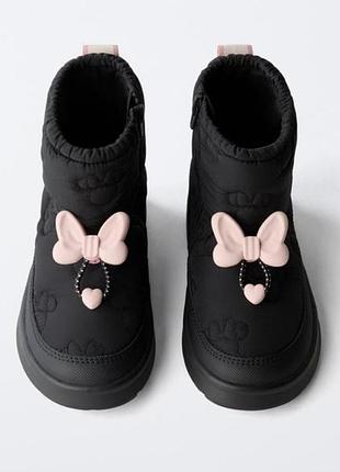 Детские балетки zara × disney с бантиками, 26 размер