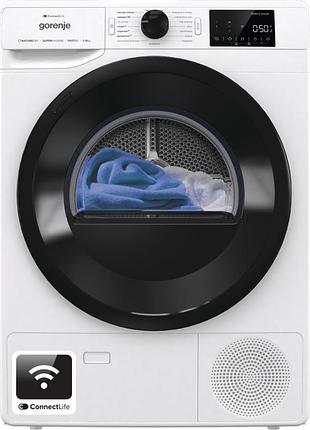 Сушильная машина gorenje конденсационная, 8кг, a+++, 60см, дисплей, wi-fi, белый