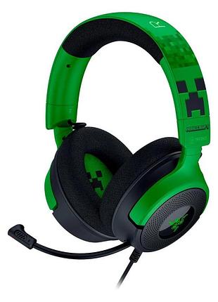 Гарнитура razer kraken v4 x, 7.1, usb-a, 1.8м, rgb, minecraft ed.