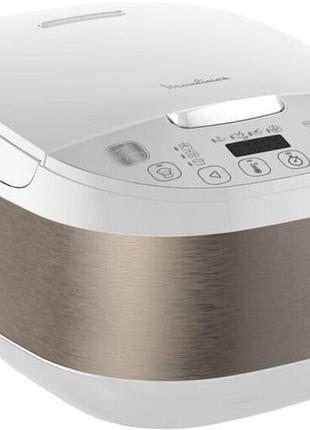 Мультиварка moulinex simply cook plus, 750вт, чаша-4л, кнопкове керування, пластик/метал, білий