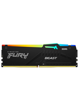 Память пк kingston ddr5 32gb 5600 fury beast rgb