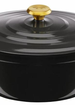 Каструля tefal air, з кришкою, 5.7л, алюміній, чорний