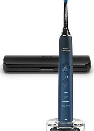 Щетка зубное электричество. philips, sonicare diamondclean 9000 series, 62т. кольев/мин, насадок-1, футляр, bluetooth, черный