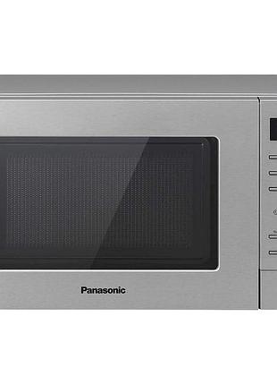 Микроволновая печь panasonic, 20л, электричество.управл., 800вт, дисплей,открытие кнопкой, серебристый (серый)