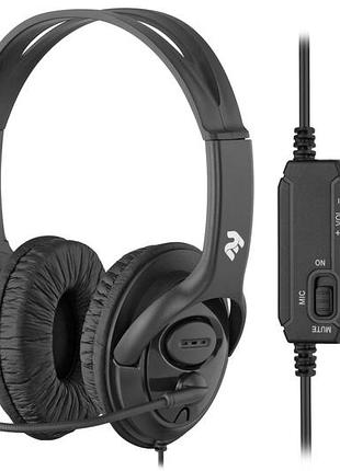 Гарнитура пк стерео over-ear 2e ch13 mini-jack, comni-mic, 1.2м, черный