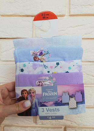 Майки для дівчинки frozen, 3 шт.