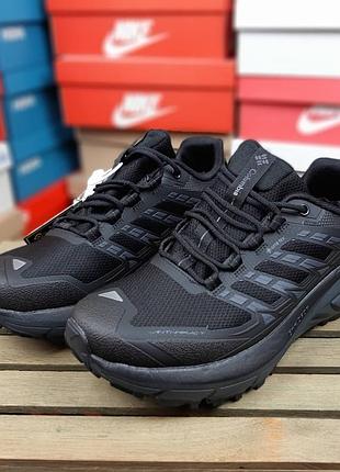 Мужские качественные и стильные кроссовки columbia expedition max gore-tex черные❄️