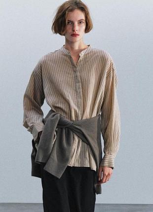 Полосатая рубашка zw collection
