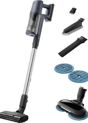 Пылесос electrolux беспроводной, влажная уборка, конт пыль -0.5л, автон. работа до 50хв, вес-2.49кг, нера12, 5 насадок, синий