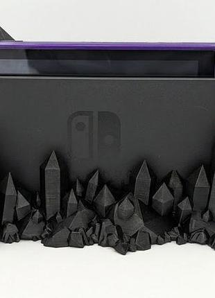 Настольная подставка для док станции nintendo switch «кристаллы» черная