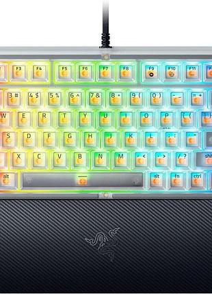 Клавиатура механическая razer blackwidow v4 75% rgb 83key mechanical tactile switch gen-3, usb-a, en, phantom white ed.