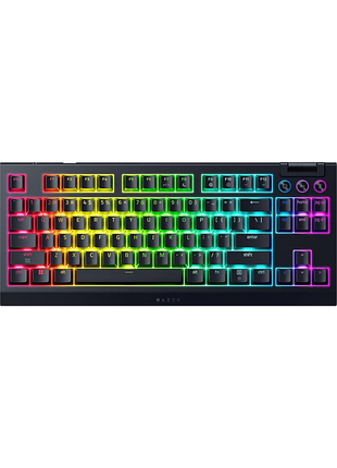 Клавиатура механическая razer blackwidow v4 tkl hyperspeed, 87key, orange switch gen-3, usb-a/wl/bt, en, rgb, черный