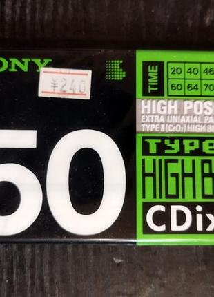Аудіокасета sony cdixii 50 type ii high position cro2