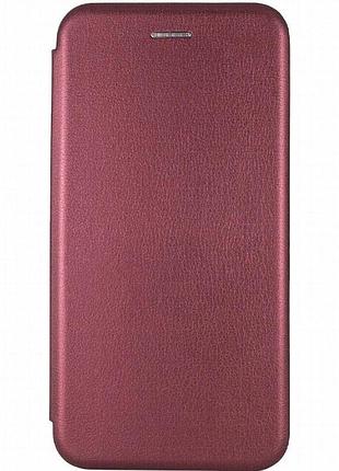 Кожаный чехол-книжка classy для apple iphone 7 plus / 8 plus (5.5") бордовый