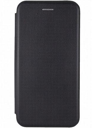 Кожаный чехол-книжка classy для motorola edge 50 neo черный