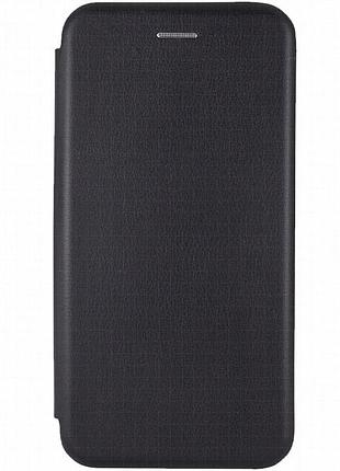 Кожаный чехол-книжка classy для motorola moto g15 power / g17 power черный