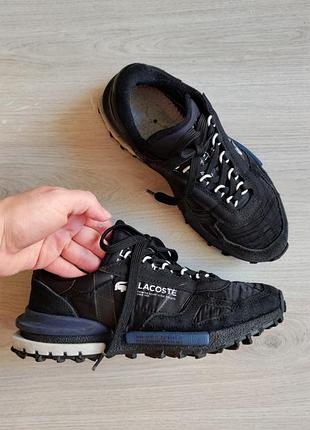 Мужские черные кроссовки размер 38 lacoste elite active
