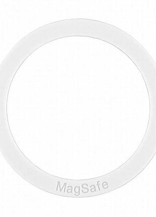 Металлическое кольцо silicone magnetic white