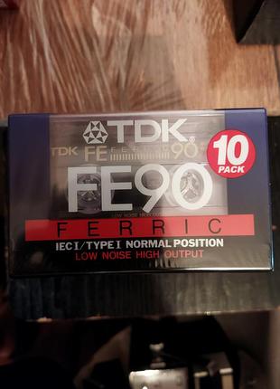 Аудіокасети tdk d90 та tdk fe90 type i normal position 2