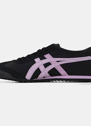 Жіночі чорні кросівки asics onitsuka tiger mexico 66 black pink х асікс 41