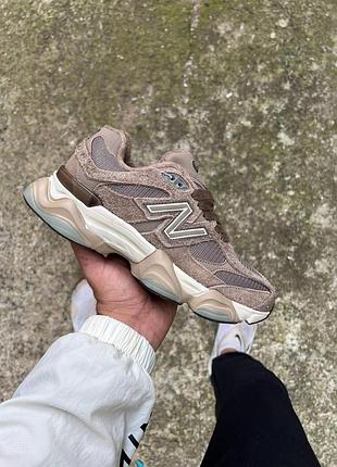 Бежеві кросівки унісекс new balance 9060 brown winter termo x нью беланс 37