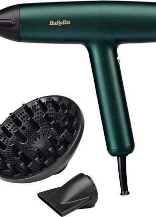 Фен babyliss air power pro, 1700вт, 3 режима, диффузор, иониз-я, холл. обдув, зеленый