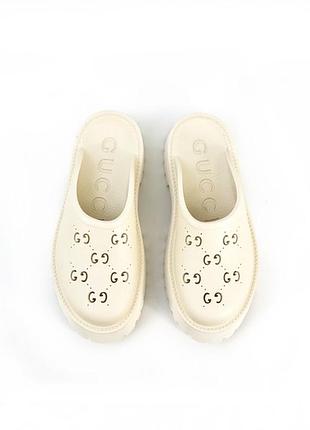 Gucci молочні сабо