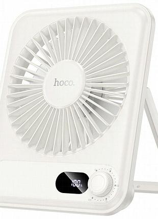 Портативный вентилятор hoco hx607 handheld folding fan 2000 mah white