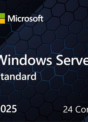 Примірник пз microsoft windows server 2025 standard 24 core англ, оем на dvd носії