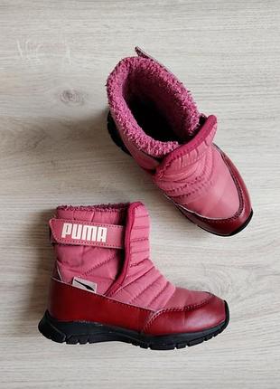 Детские зимние сапоги дутки для девочки пума размер 28 puma nieve