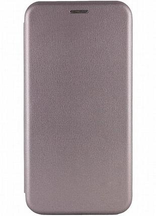Кожаный чехол-книжка classy для realme c63 4g серый