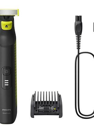 Бритва електр. philips oneblade pro, li-ion, сухо.+влаж., индикатор заряда, черный
