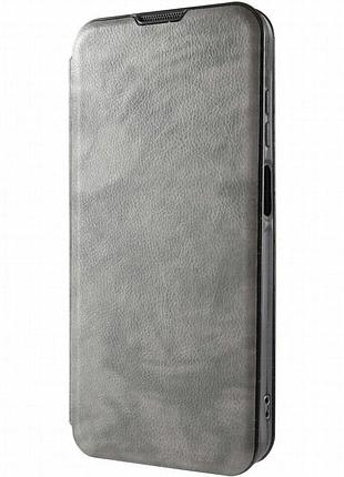 Кожаный чехол-книжка belora для motorola moto g17 gray
