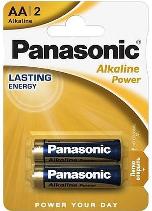 Батарейка panasonic alkaline power щелочная aa блистер, 2 шт
