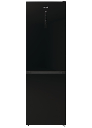 Холодильник с ниж. мороз. камерой gorenje, 185х60х60см, 2 двери, 204(96)л, а++, nofrost+, led дисплей, зона св-ти, черный